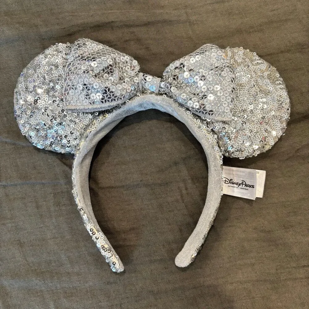 silver sequin disneyland ears